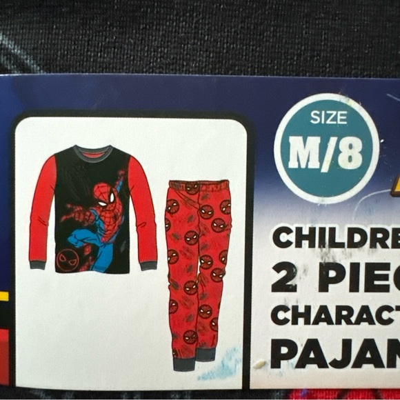 New Marvel Spider-Man Boys' Long Sleeve Pajama Set 2-Piece Size Medium (8) Soft - Picture 2 of 6